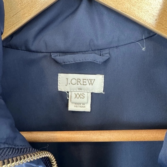 J. Crew Navy Blue Quilted Down Puffer Vest Women’s Sz XXS Full Zip EUC Excursion - Picture 4 of 8